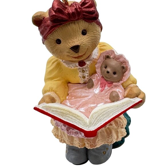 Hallmark 1993 Bearinger Bear Family Christmas Ornaments Set Of 4 Holiday - Picture 4 of 10